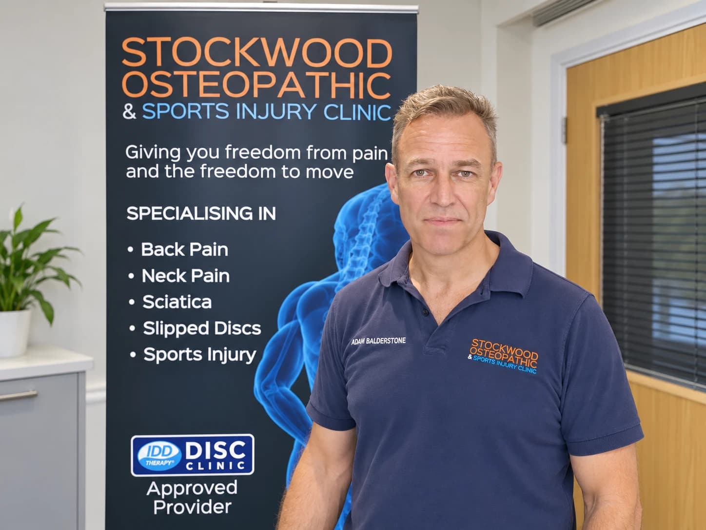 Adam Balderstone at Stockwood Osteopathic & Sports Injury Clinic